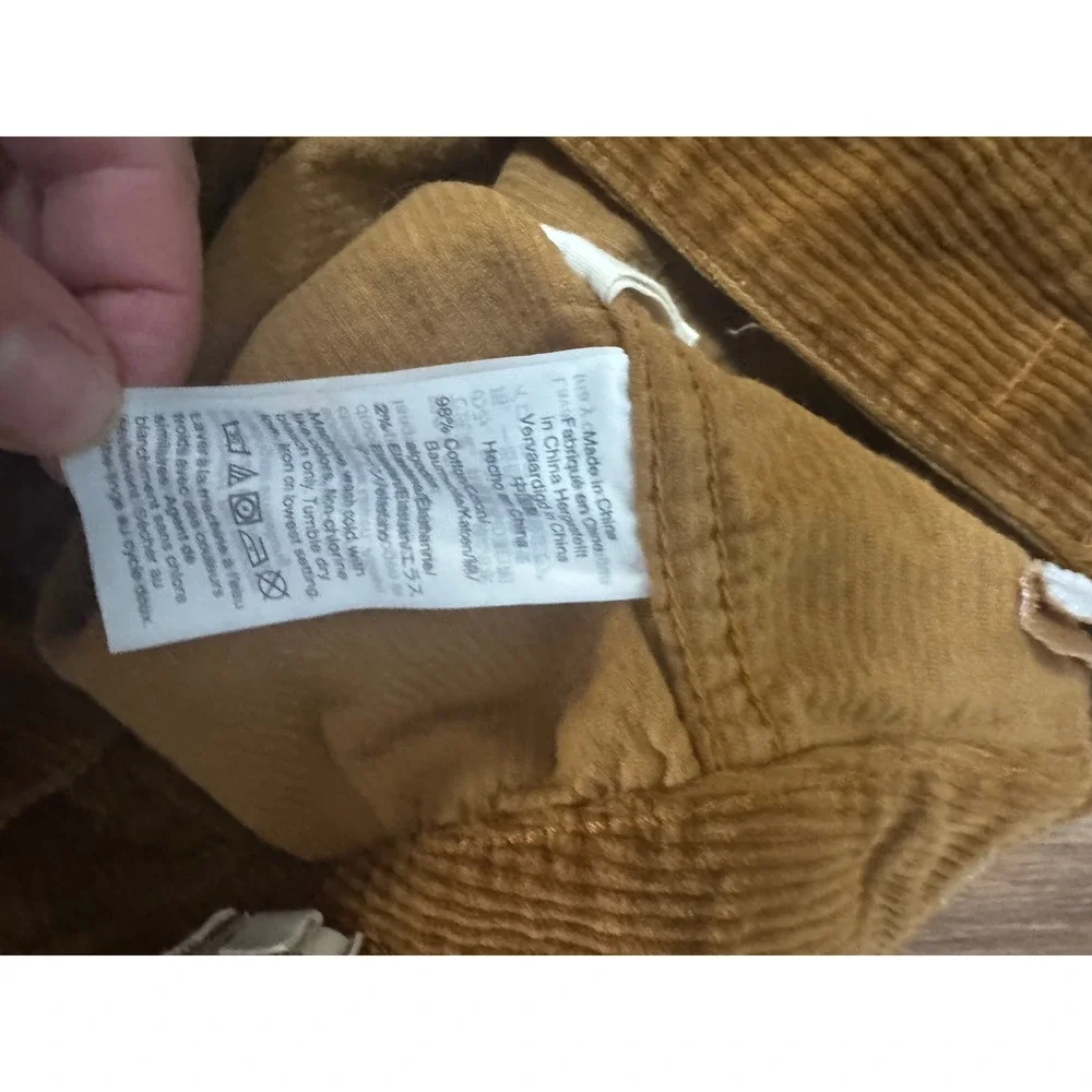 Madewell Womens Corduroy Pants High Waist Slim Emmett Straight Leg Brown Size 27 - Picture 4 of 6